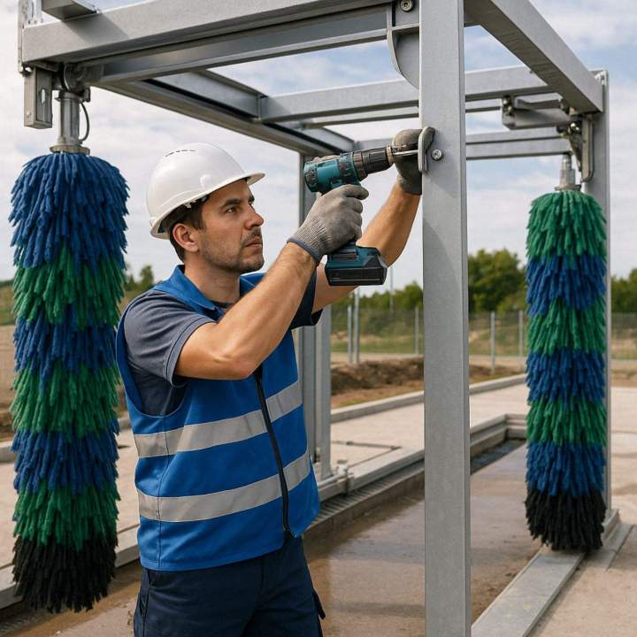 Montage de portique de lavage France